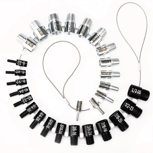 Nut and bolt thread checker - and,