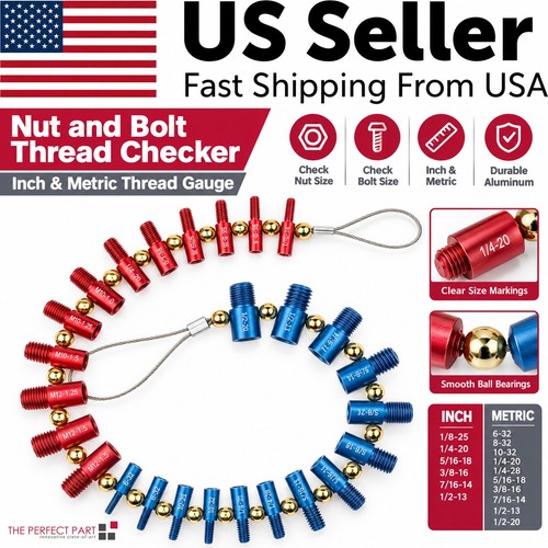Nut and bolt - nut, checker