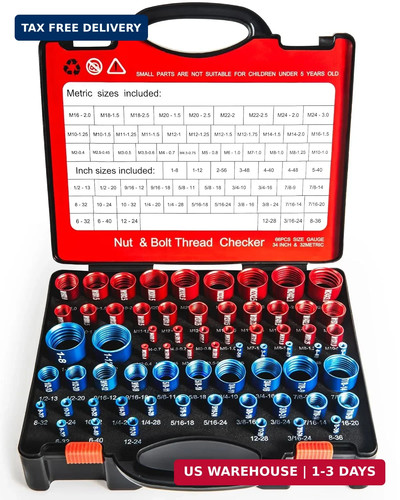 Piece nut and bolt thread - 66-piece,